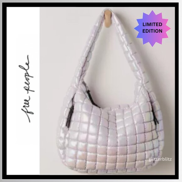 Free People FP Movement Quilted Carryall Limited Edition Iridescent Abalone - Picture 2 of 11